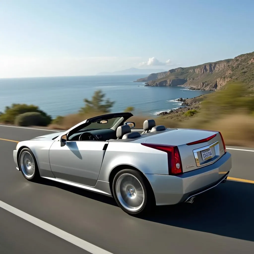 Cadillac XLR-V Driving on Pacific Coast Highway