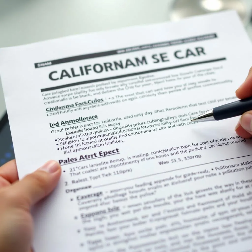 California Car Insurance Policy