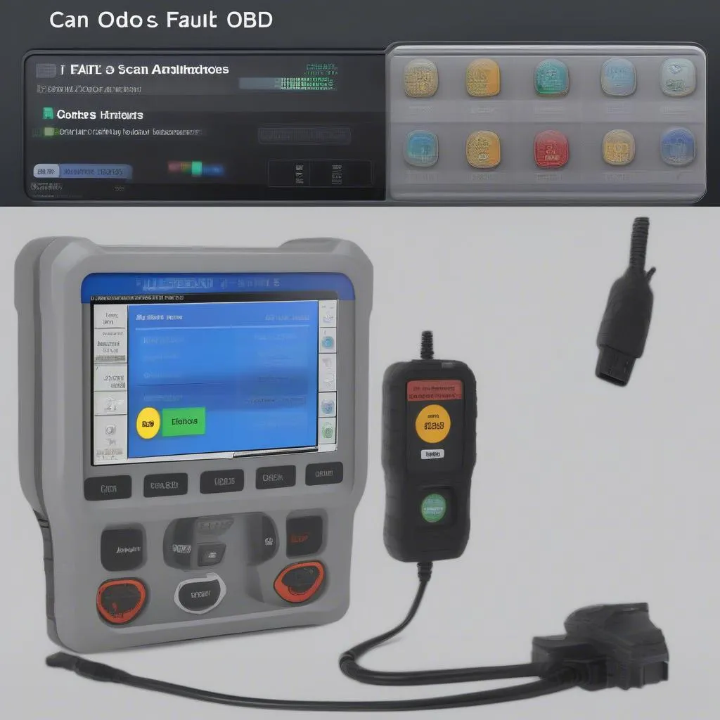 CAN OBD2 Scan Tools 3040E interface showing live data and diagnostic options