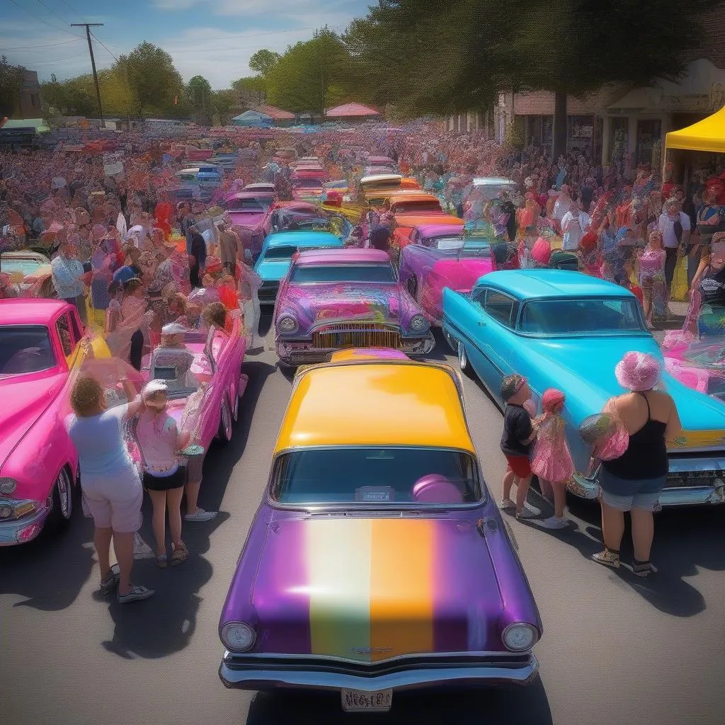 Candy Car Show Crowds