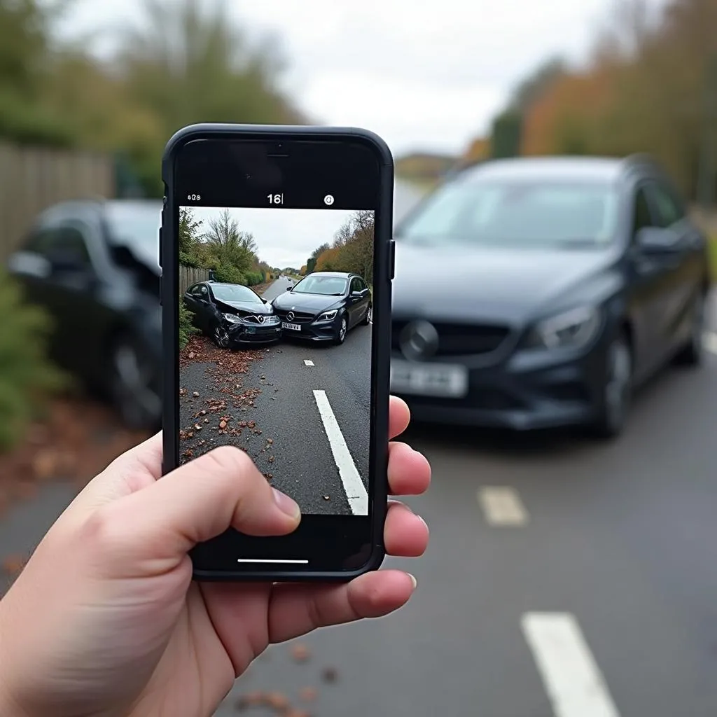 Documenting a car accident scene