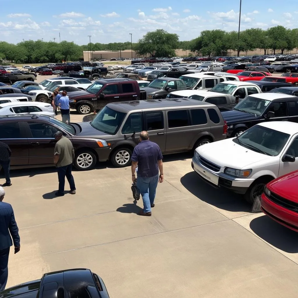 Dallas Car Auction Lot