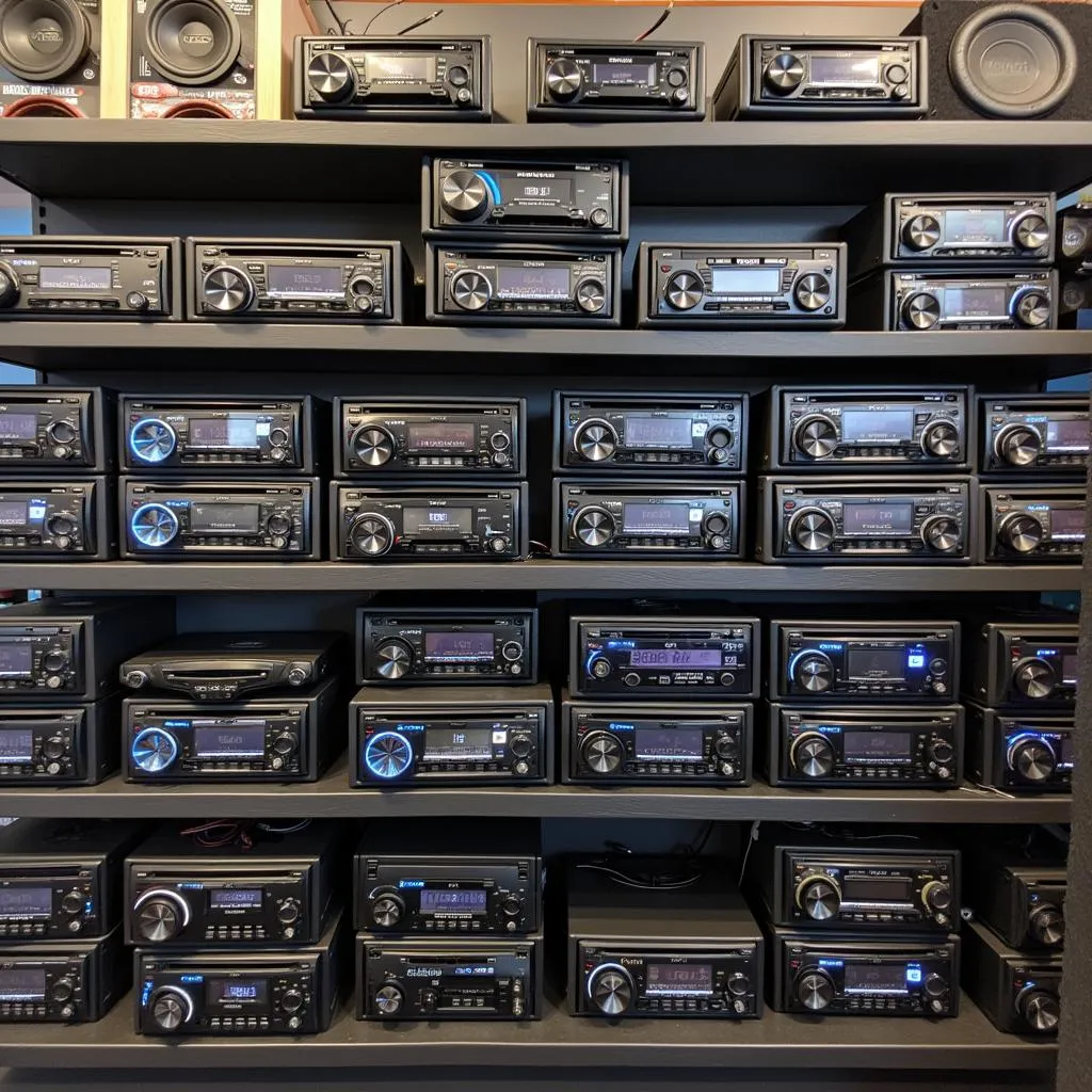 Car audio store display