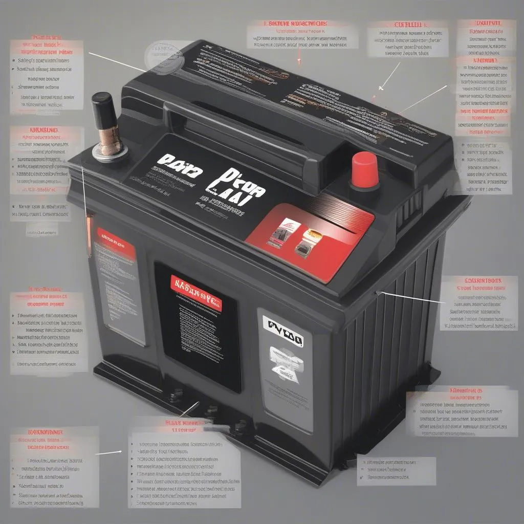 Car battery in detail