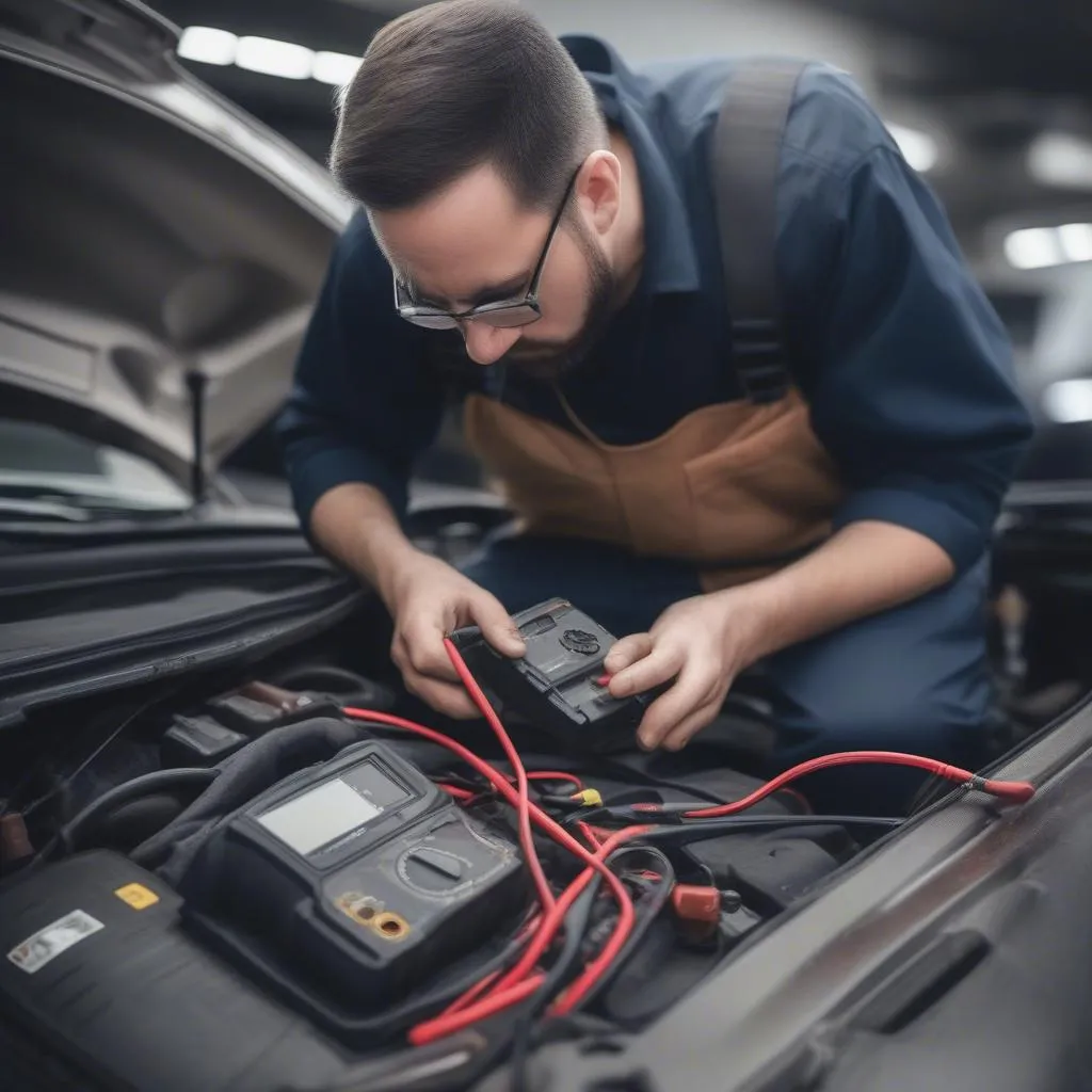 Car battery inspection