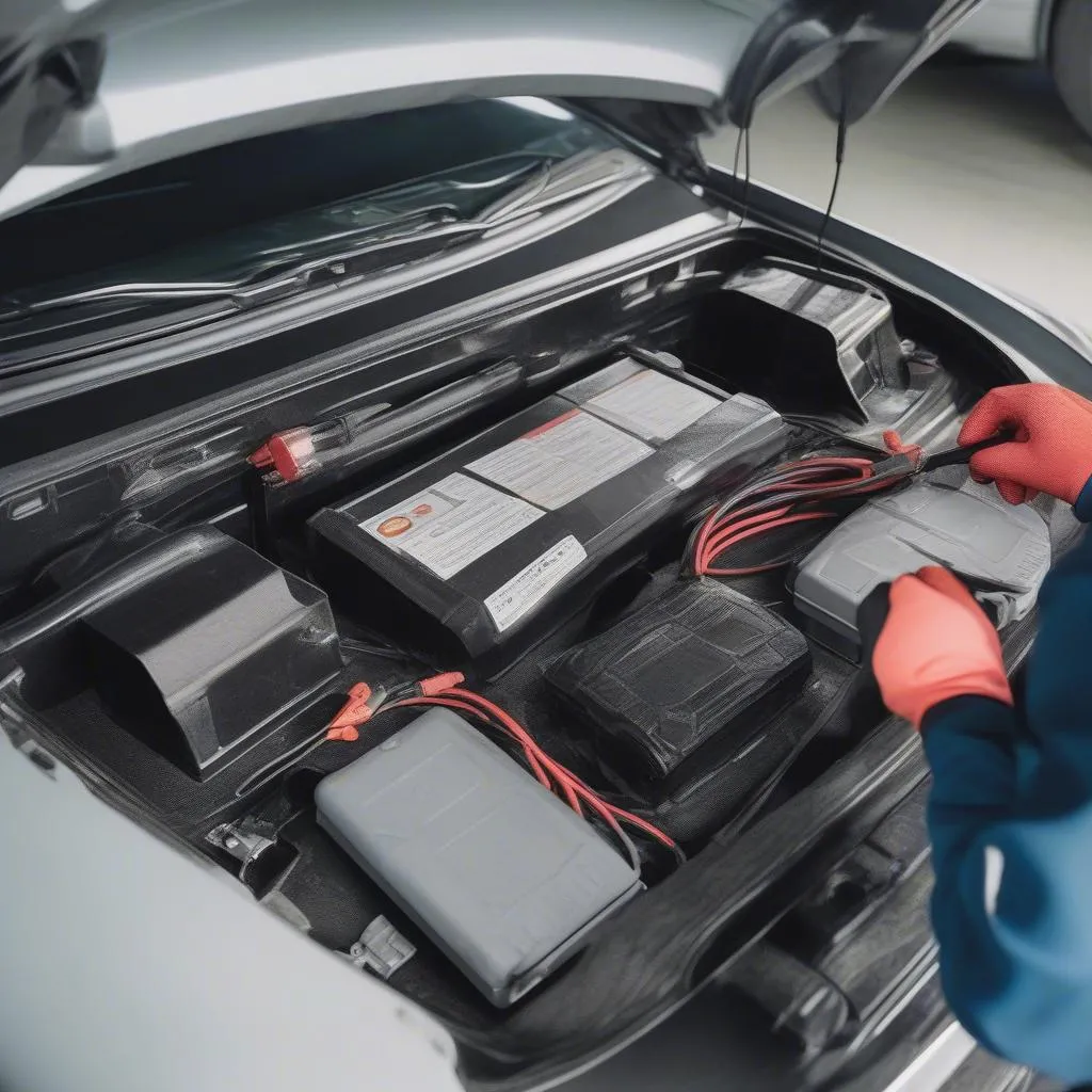 car battery installation