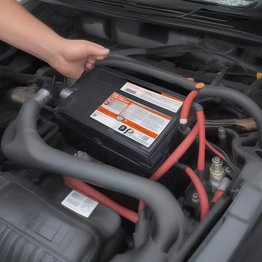 Locating a car battery