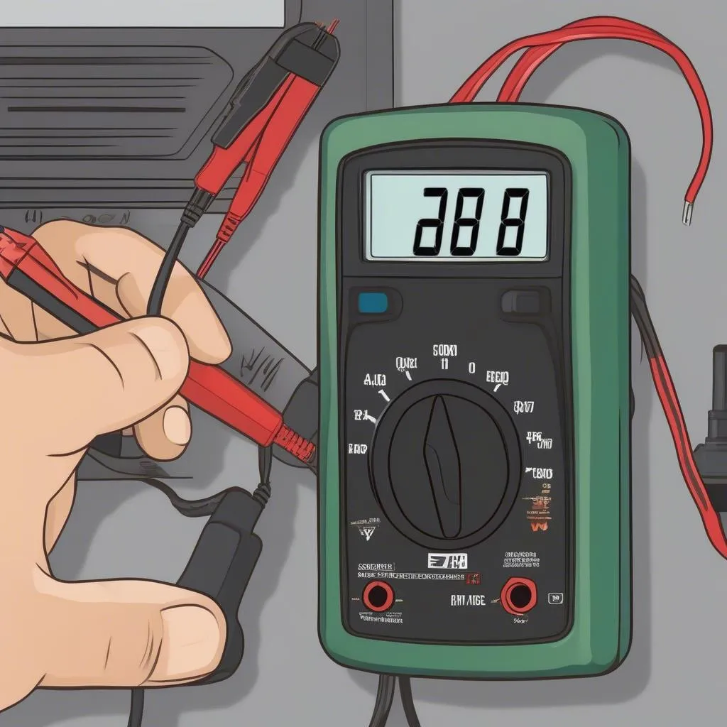 Checking Car Battery Voltage with a Multimeter