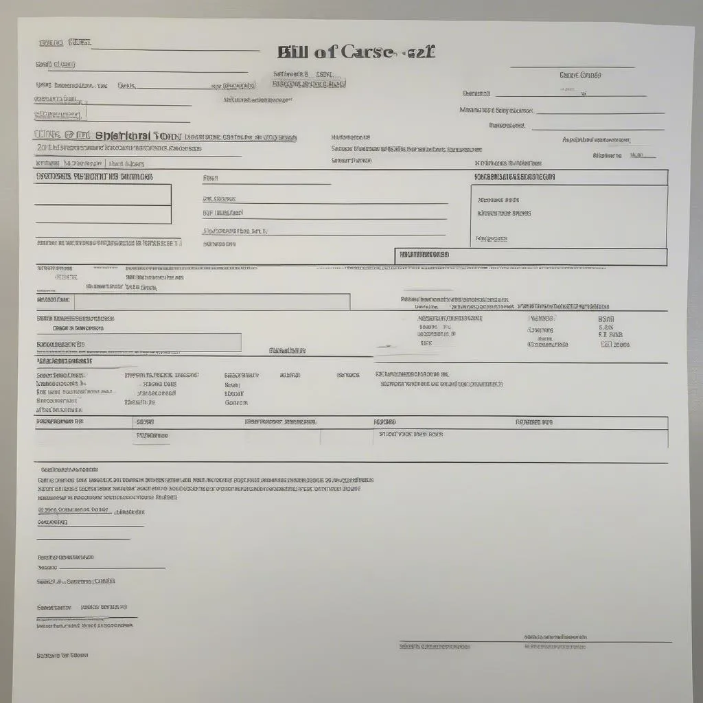 Sample Bill of Sale for a Car