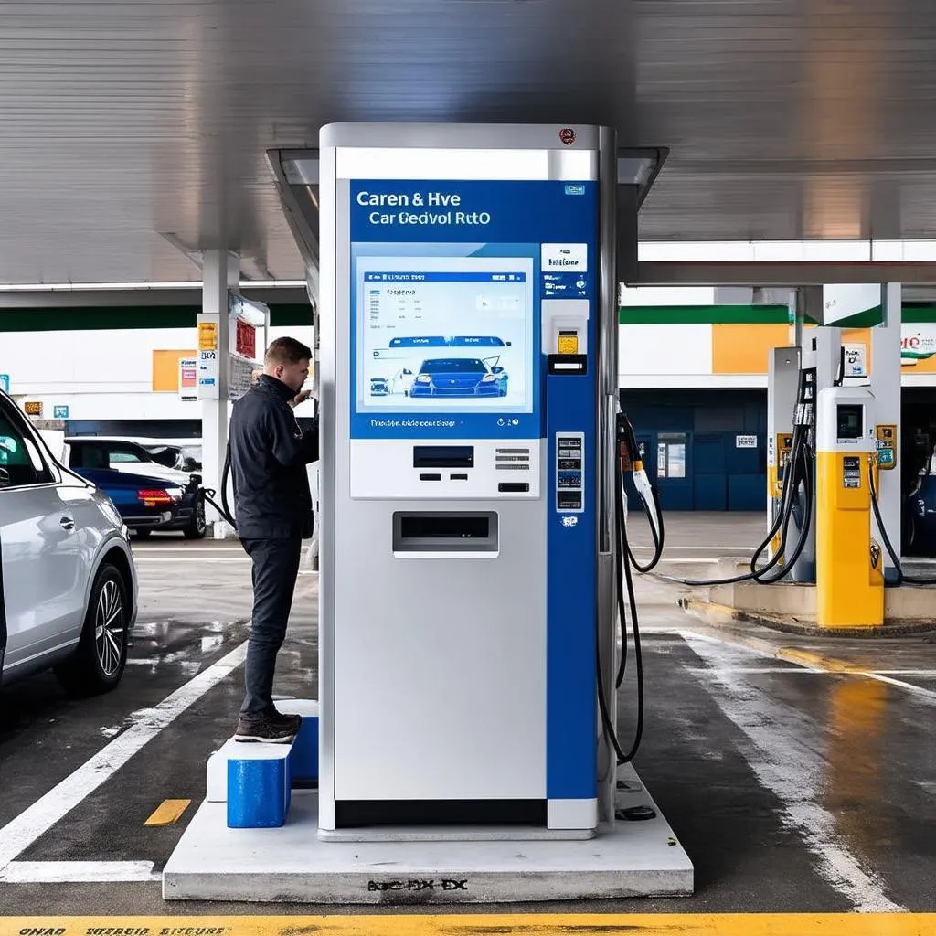 Car Care Kiosk at Gas Station