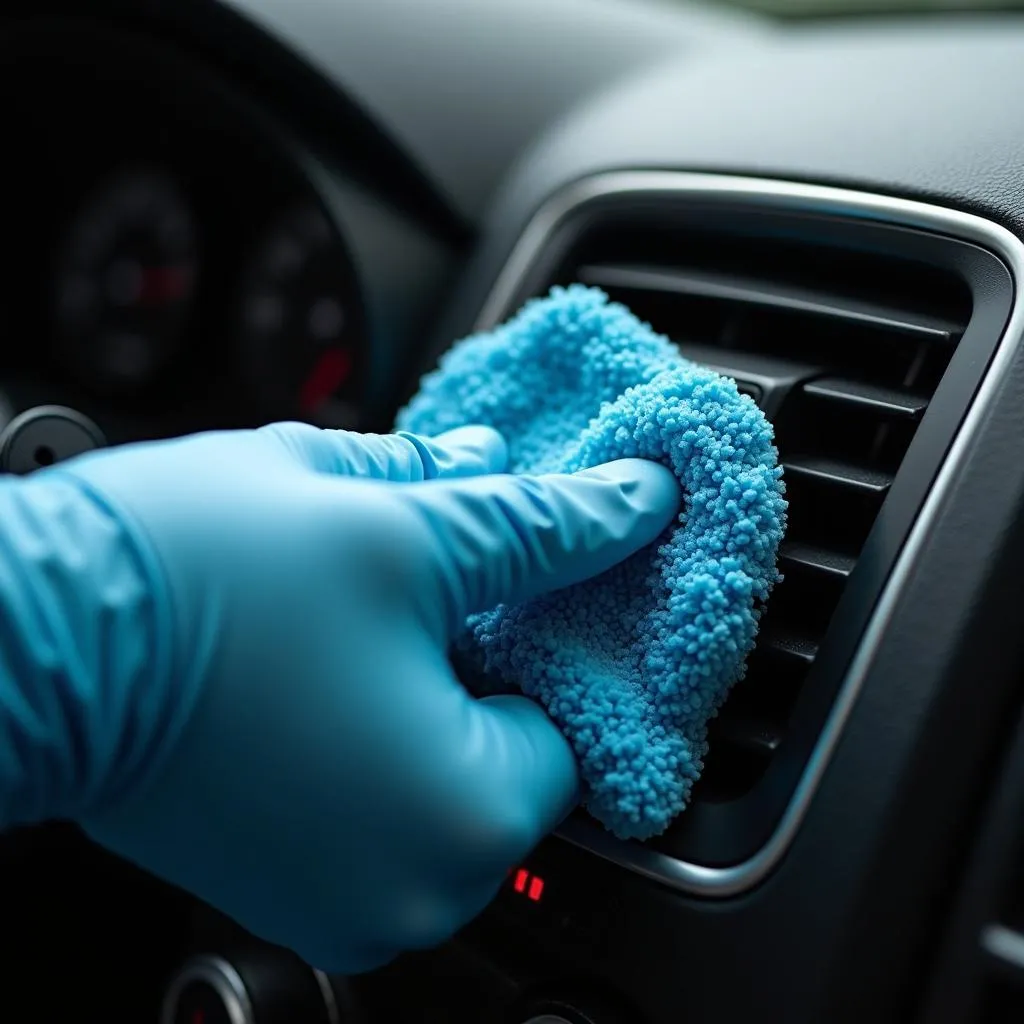 Car cleaning gel close up