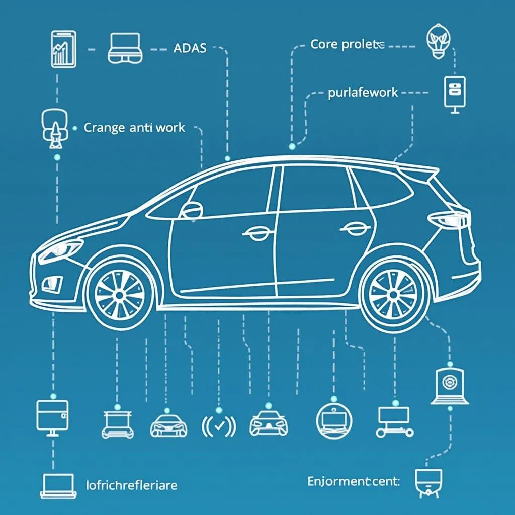 Car Connected to Network with Vulnerabilities