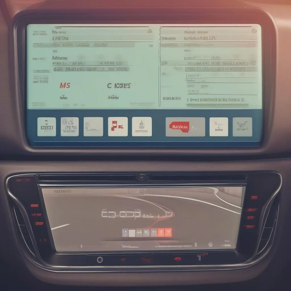 Car Dashboard with Error Codes