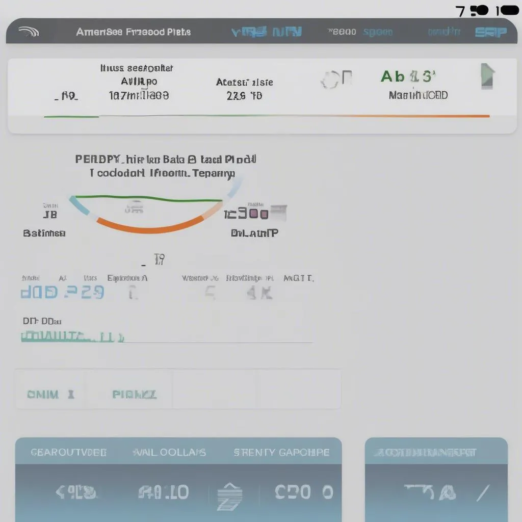 Car dashboard showing OBD2 scan tool app displaying engine data