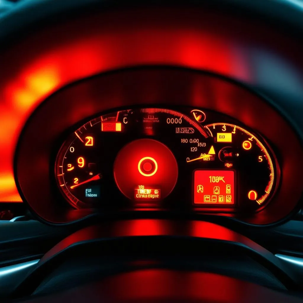 Car dashboard warning lights