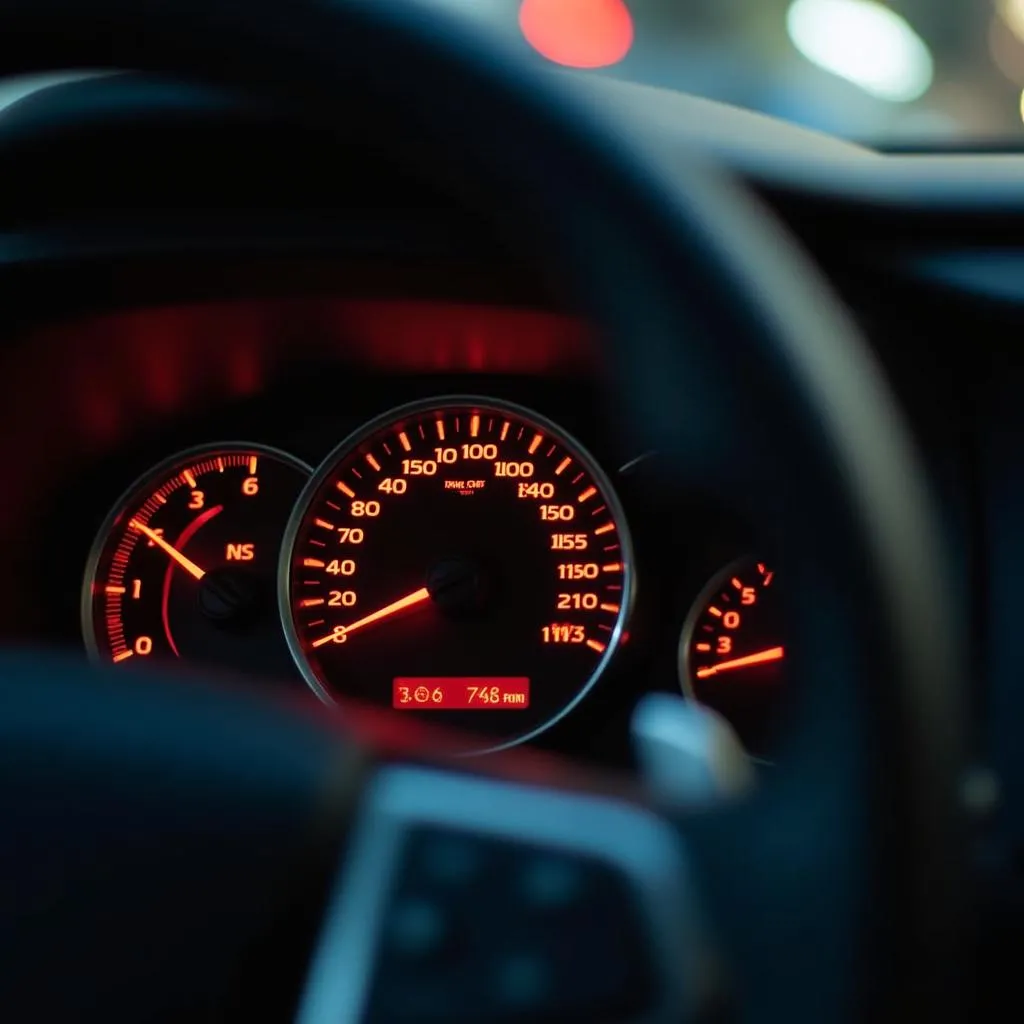 Car dashboard warning lights