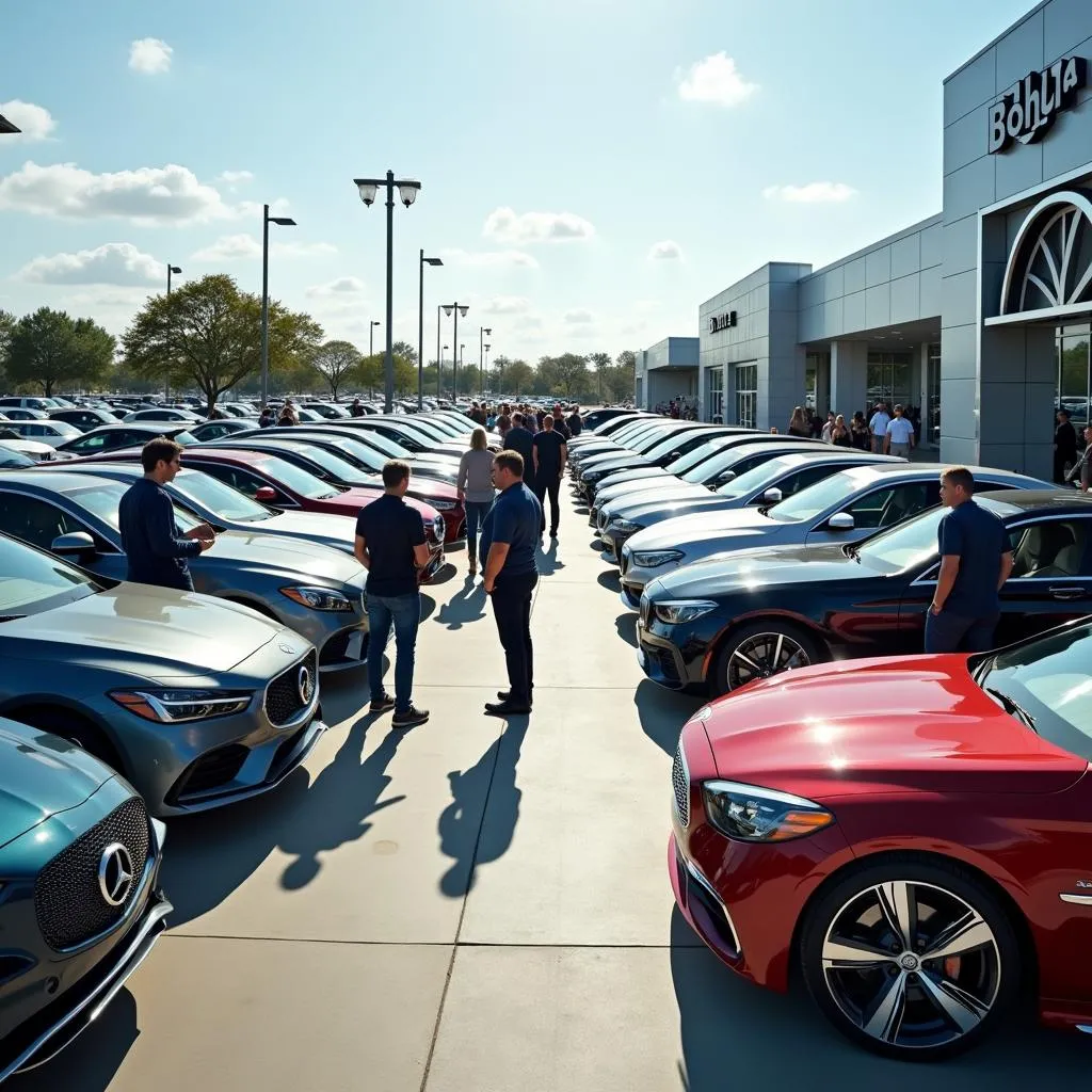 Car dealership lot