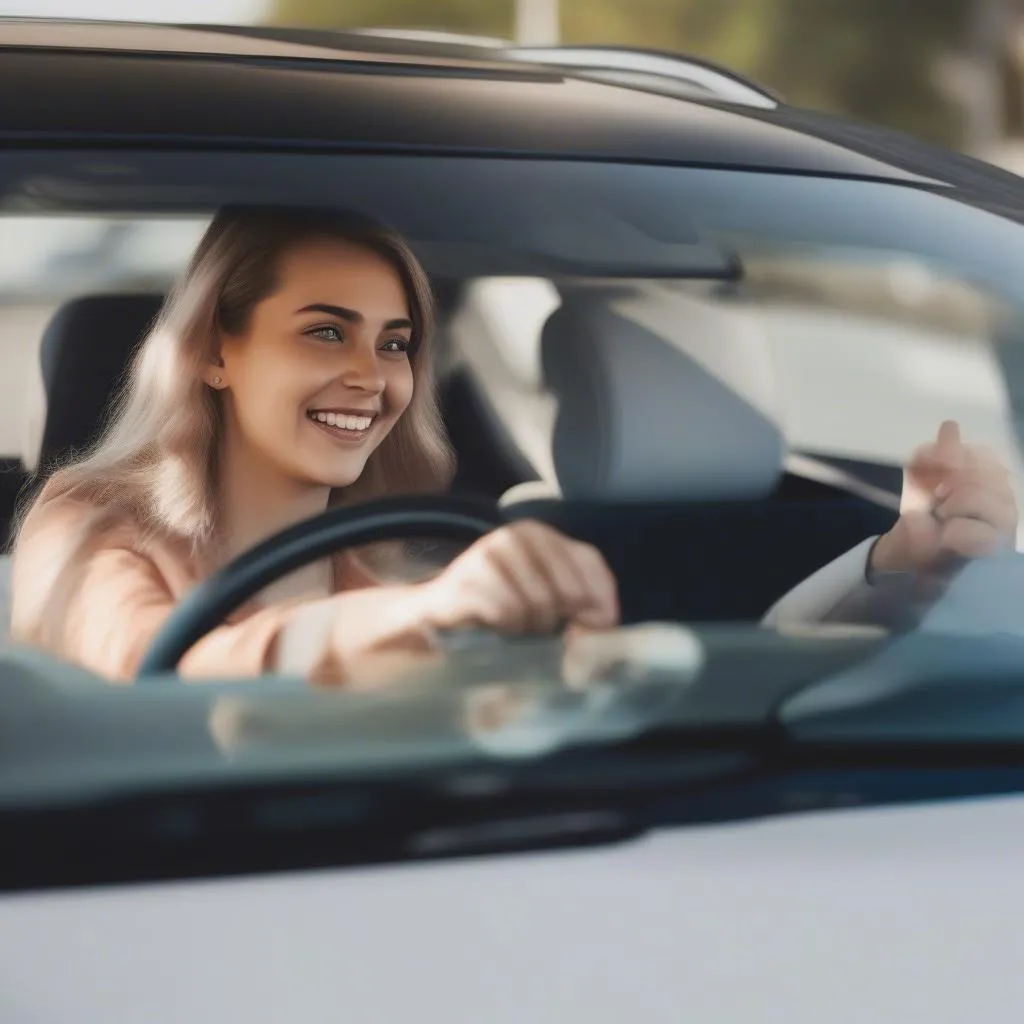 Car dealership test drive