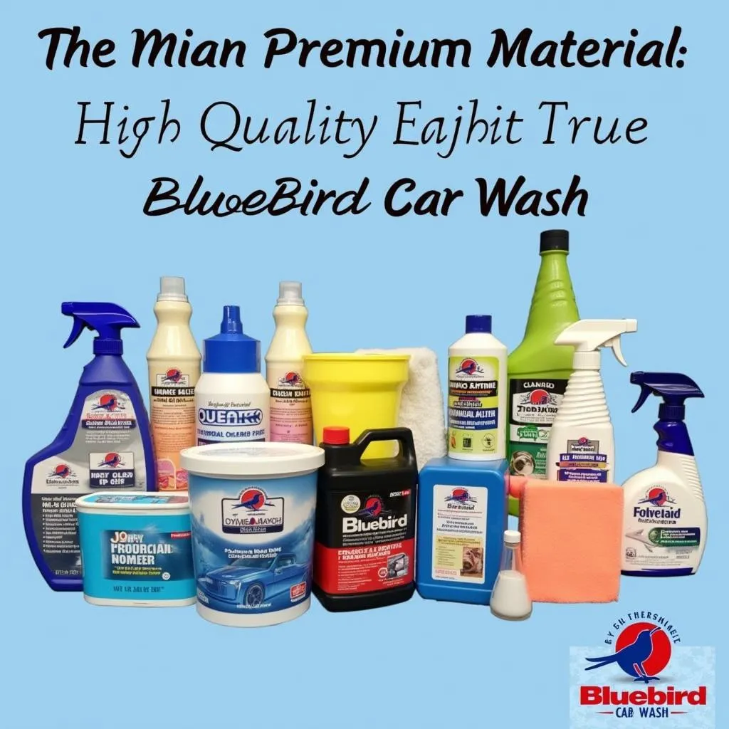 Assortment of car detailing products