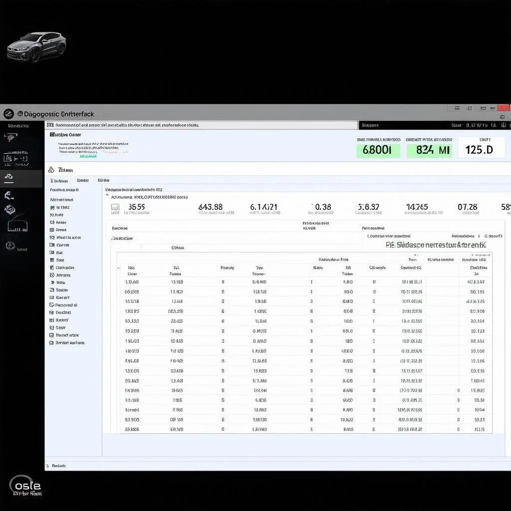 Car diagnostic software interface