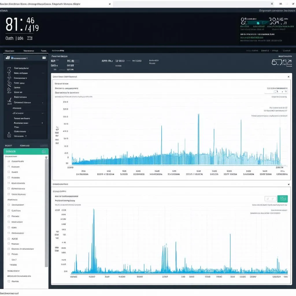 Screenshot of a car diagnostic software with graphs and charts.