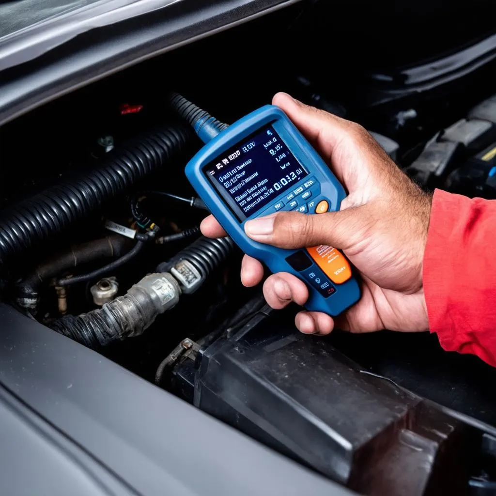 Car Diagnostic Tool in Use