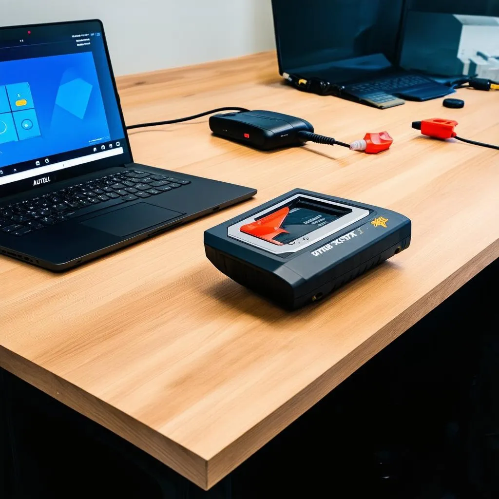 Car Diagnostic Tools on a Workbench