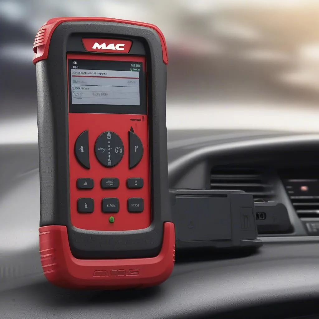 A close-up of the Mac Tools Task Mobile Cellular Scan Tool