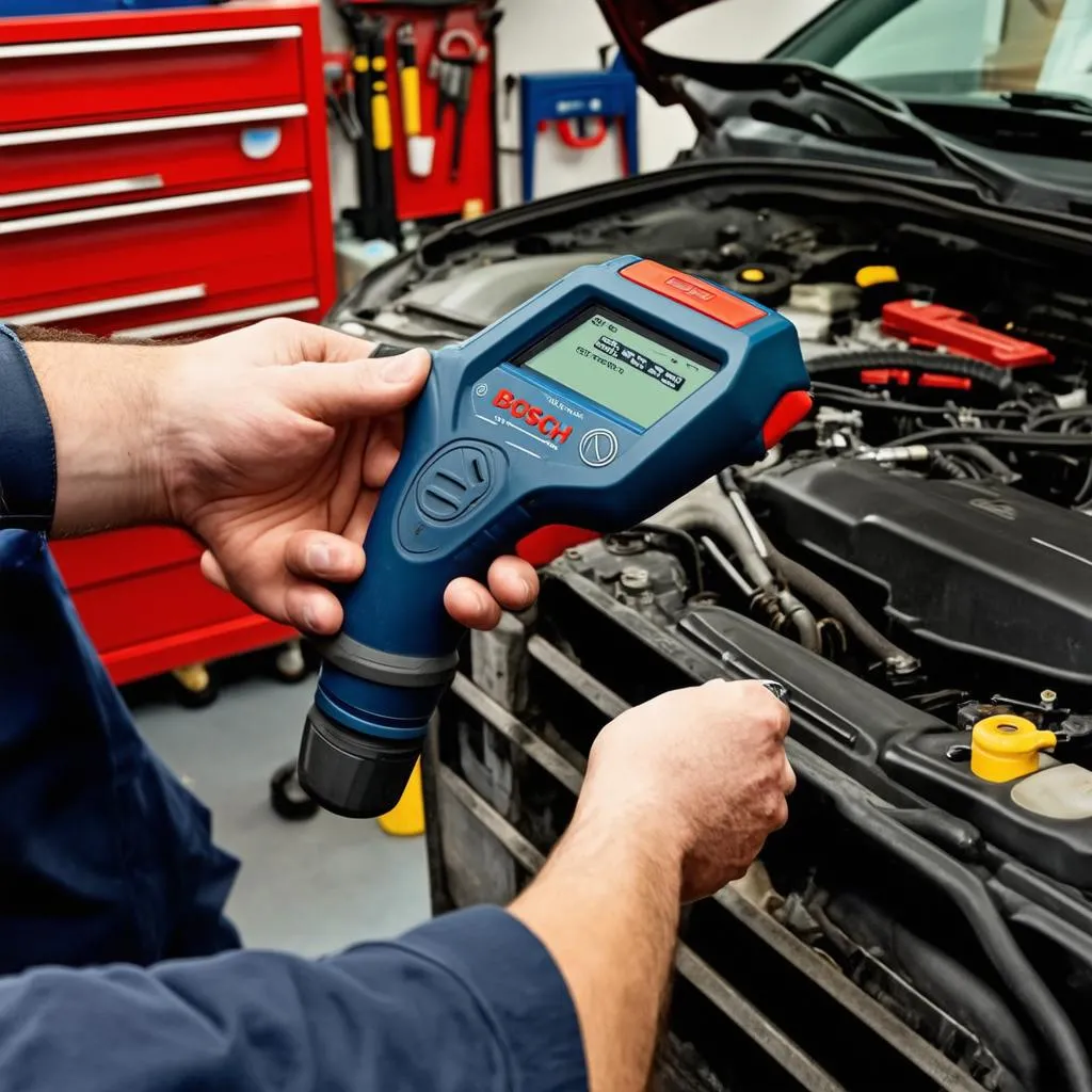 Car Diagnostics in Garage