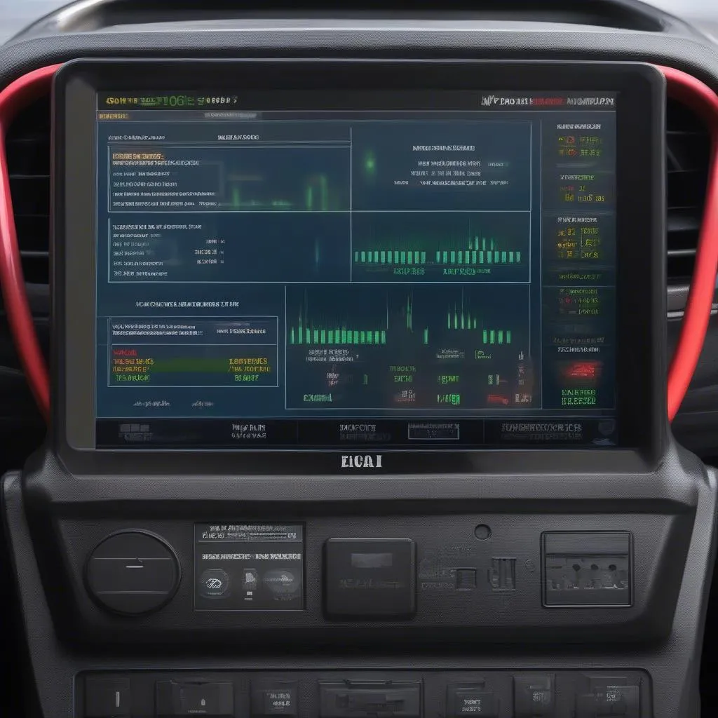 Car Engine Diagnostic Tool Displaying Error Codes