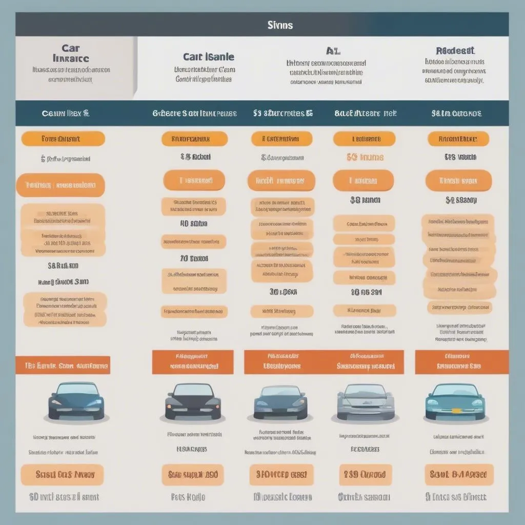 Car Insurance Coverage Options Comparison Table