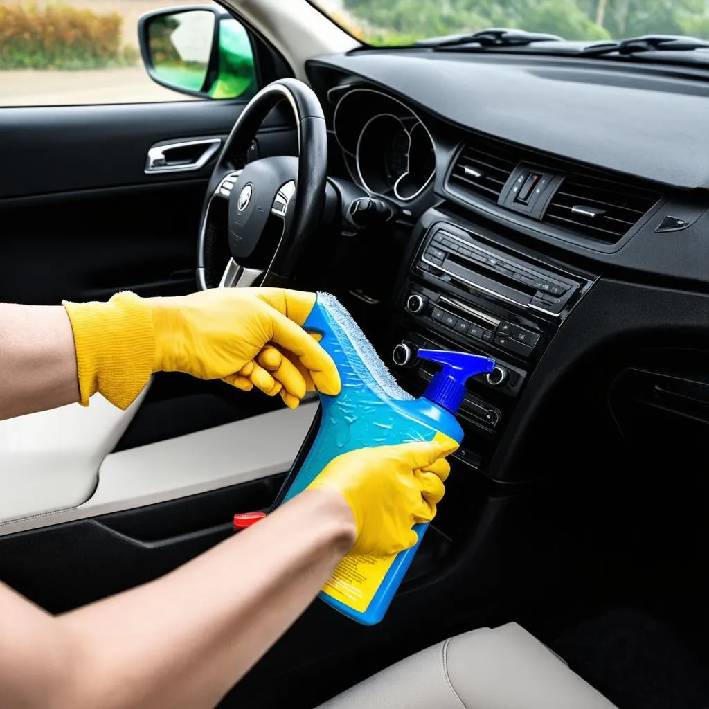 car interior cleaning