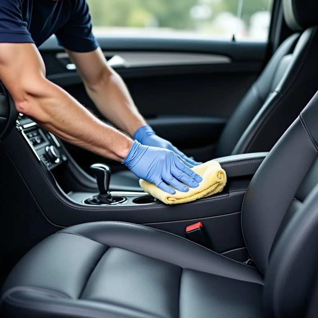 Professional car interior cleaning and detailing