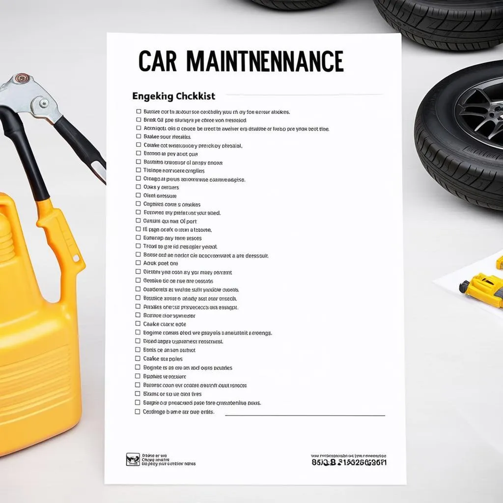 A Car Maintenance Checklist