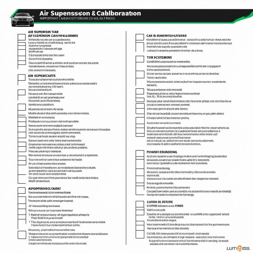 Car Maintenance Checklist