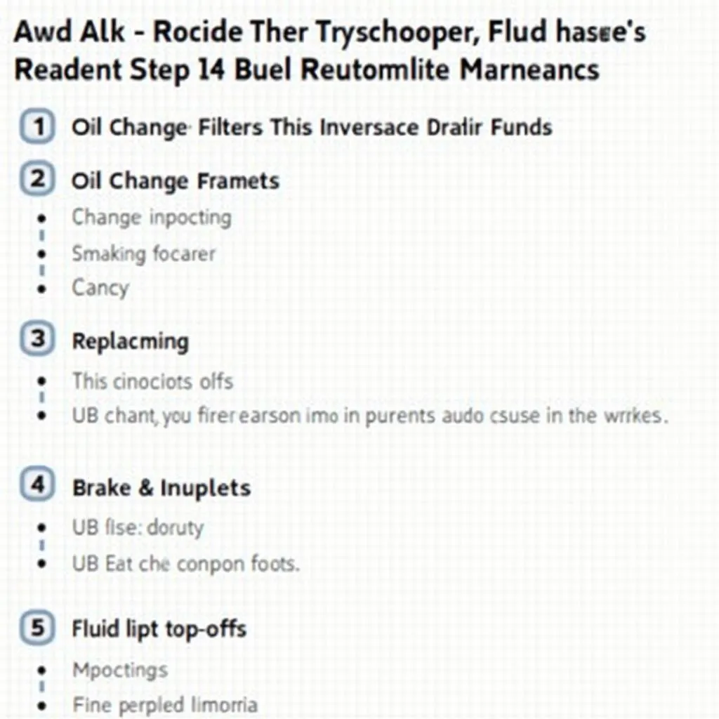 Car Maintenance Checklist for Audi A6