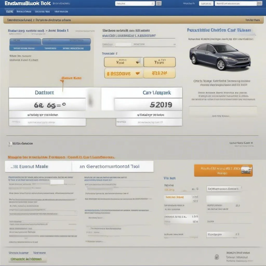 Determining the market value of a car using an online tool