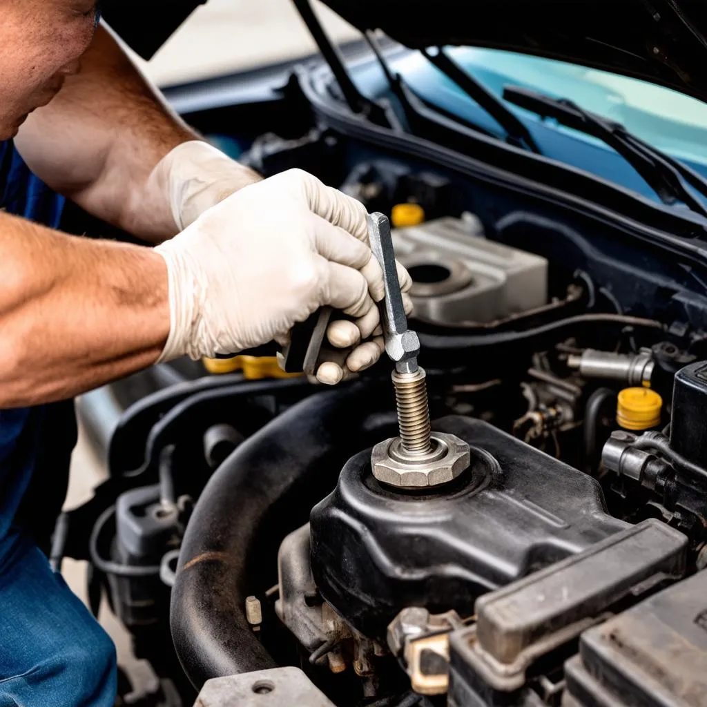 Car Mechanic Working