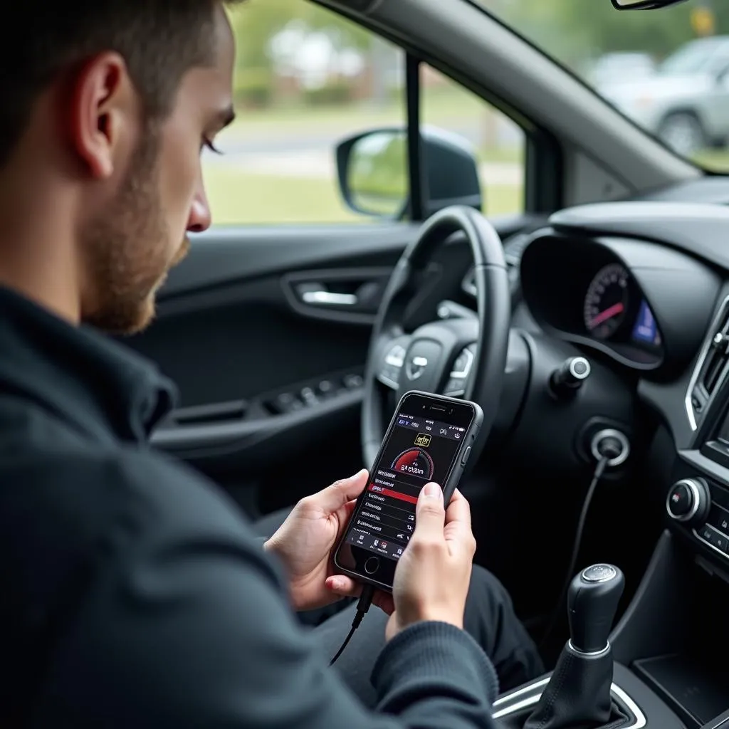 Car owner using phone as a scan tool