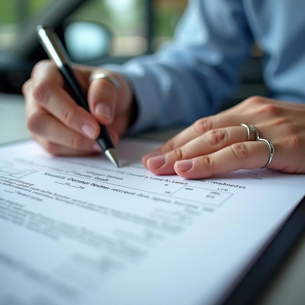 Reviewing Car Rental Agreement