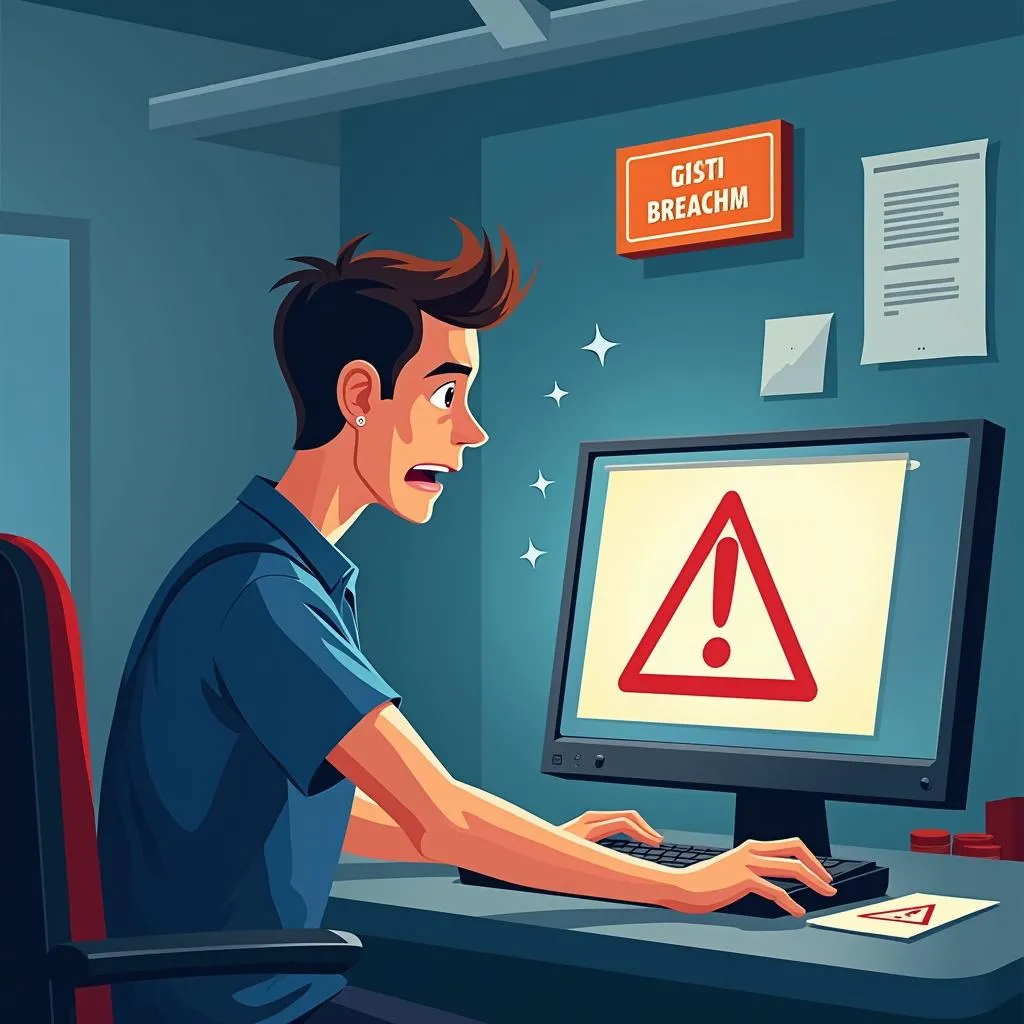 Car repair shop data breach illustration