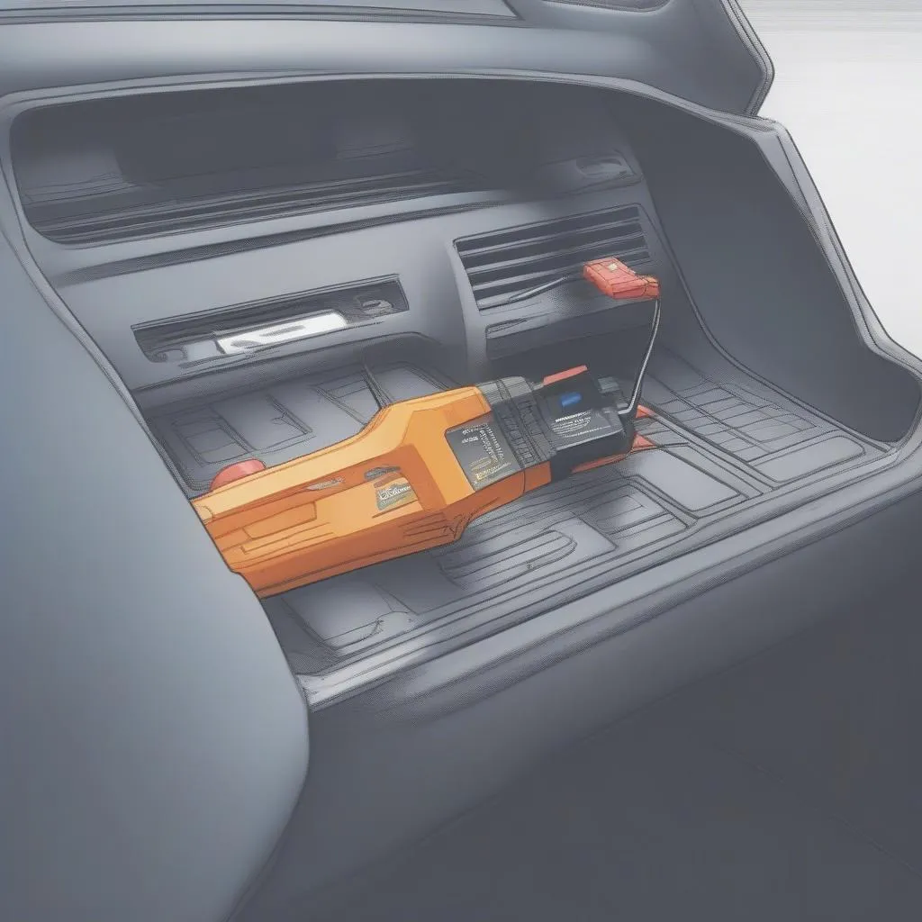 Carman Scan tool connected to the diagnostic port