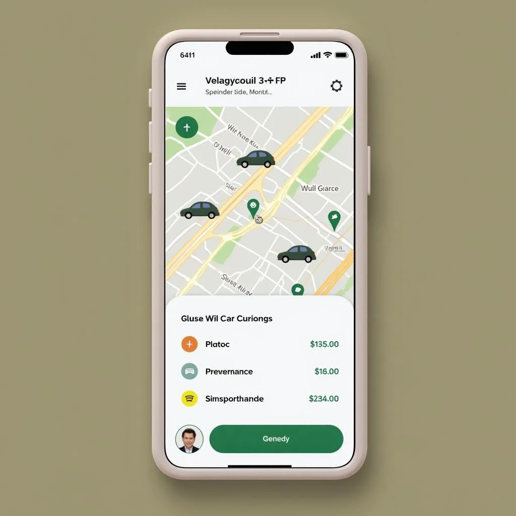 Car Sharing App Interface