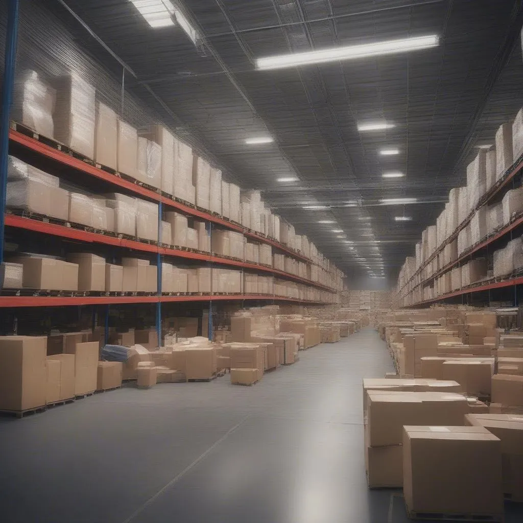 Car stock: parts warehouse