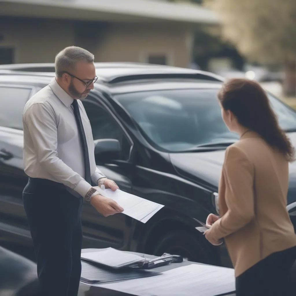 Insurance Agent Helping With Stolen Car Claim