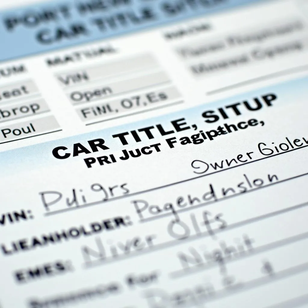 Car title document