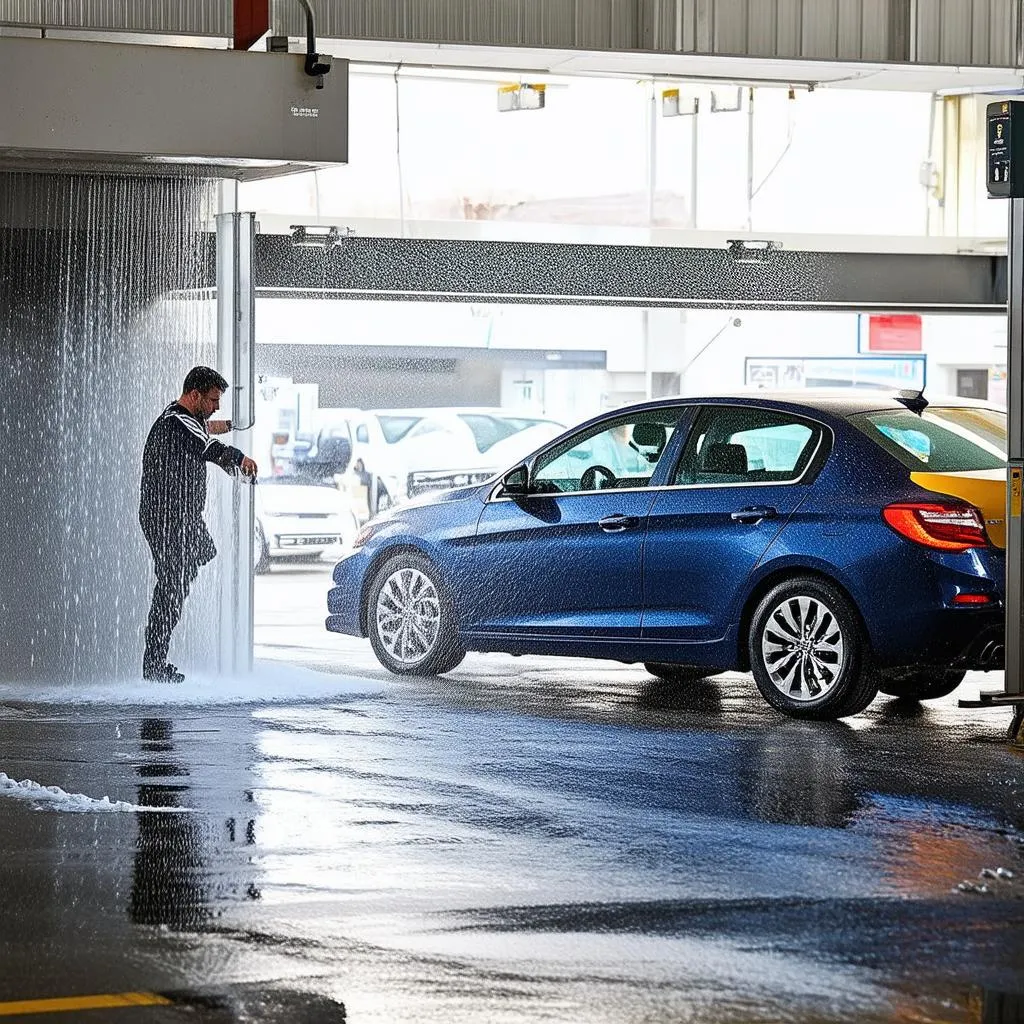 Car Wash in Progress