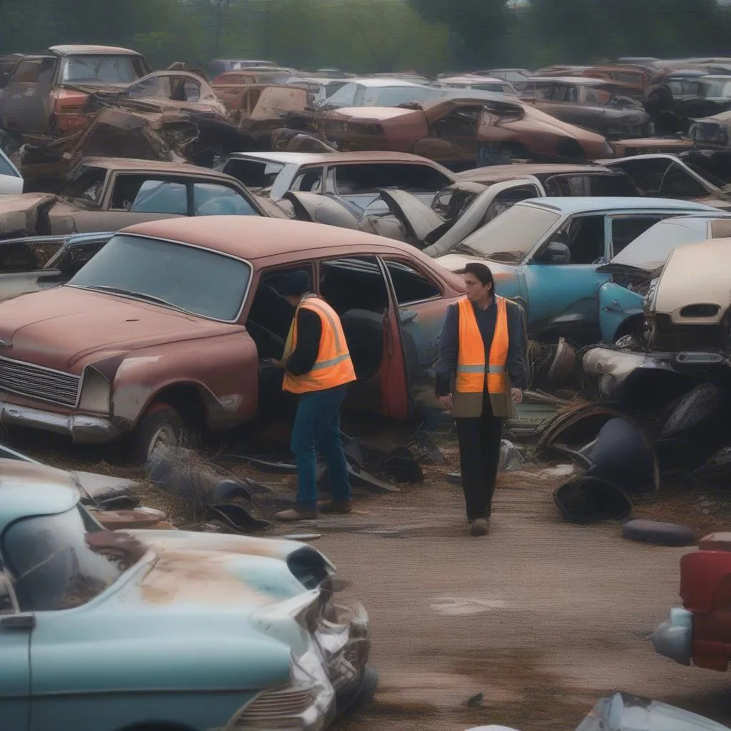 Junking a car in a junkyard without a title