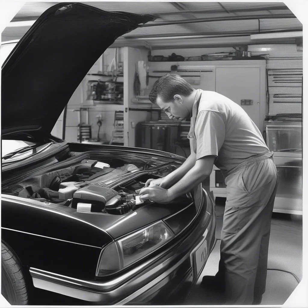 Car Mechanic using Scanner Tool