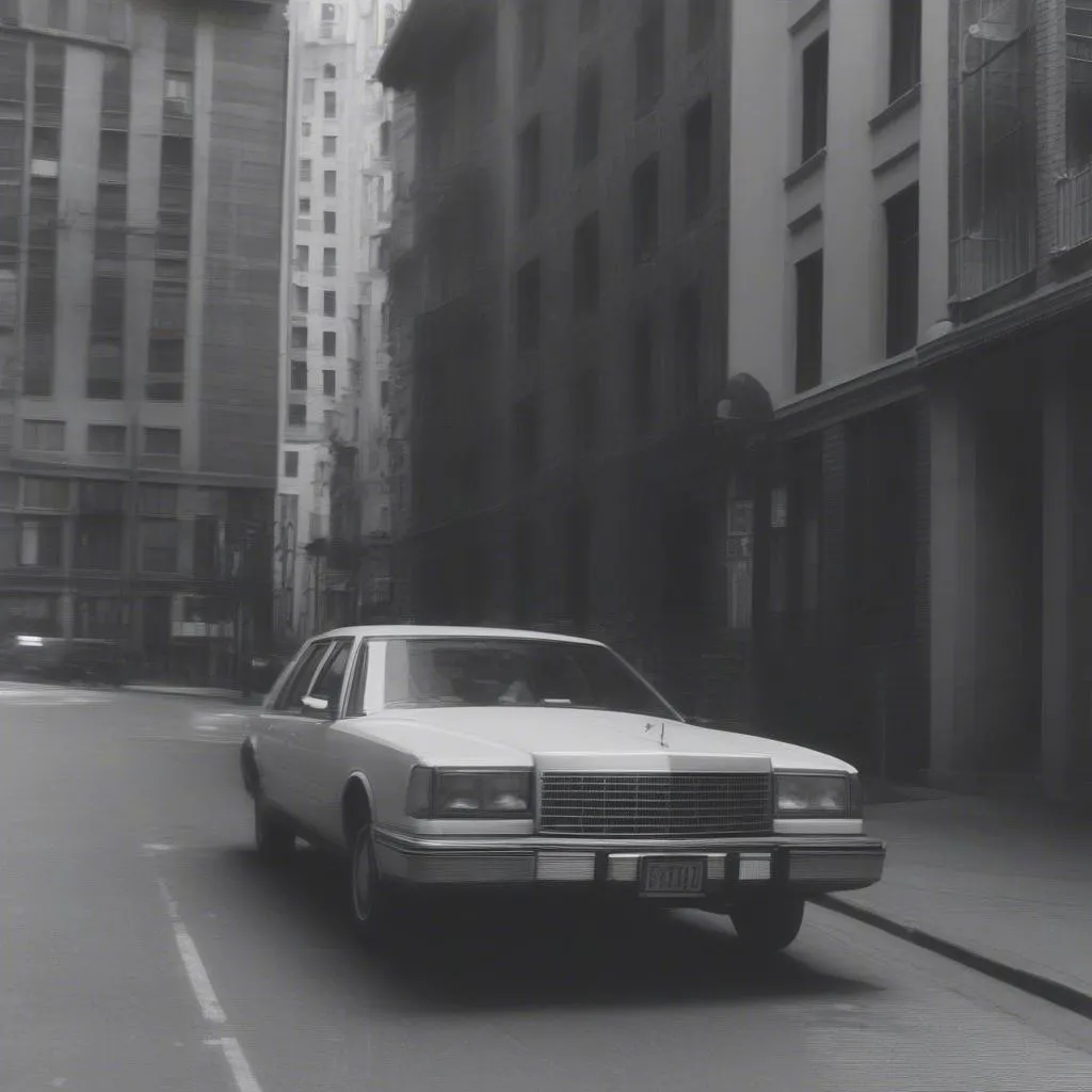 Car parking in a city street